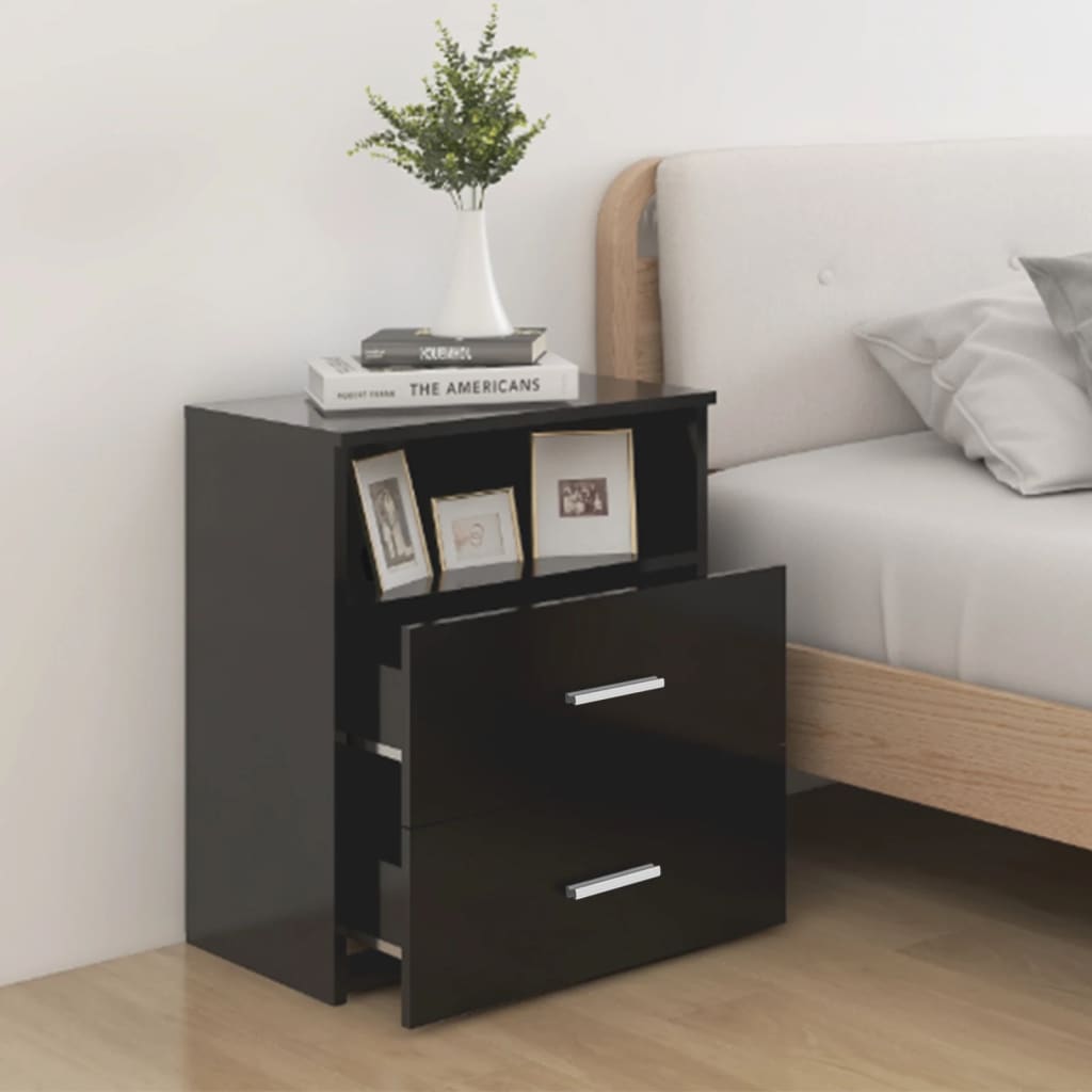 Tables de chevet 2 pcs Noir 50x32x60 cm - XIOS