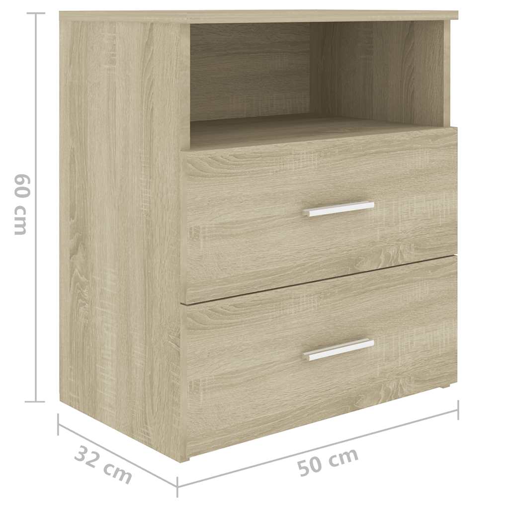 Table de chevet Chêne sonoma 50x32x60 cm - XIOS