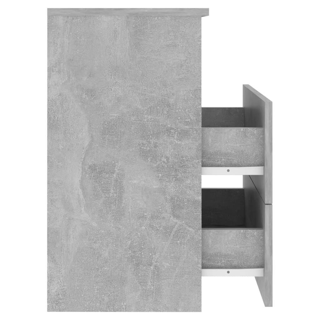 Table de chevet Gris béton 50x32x60 cm - XIOS