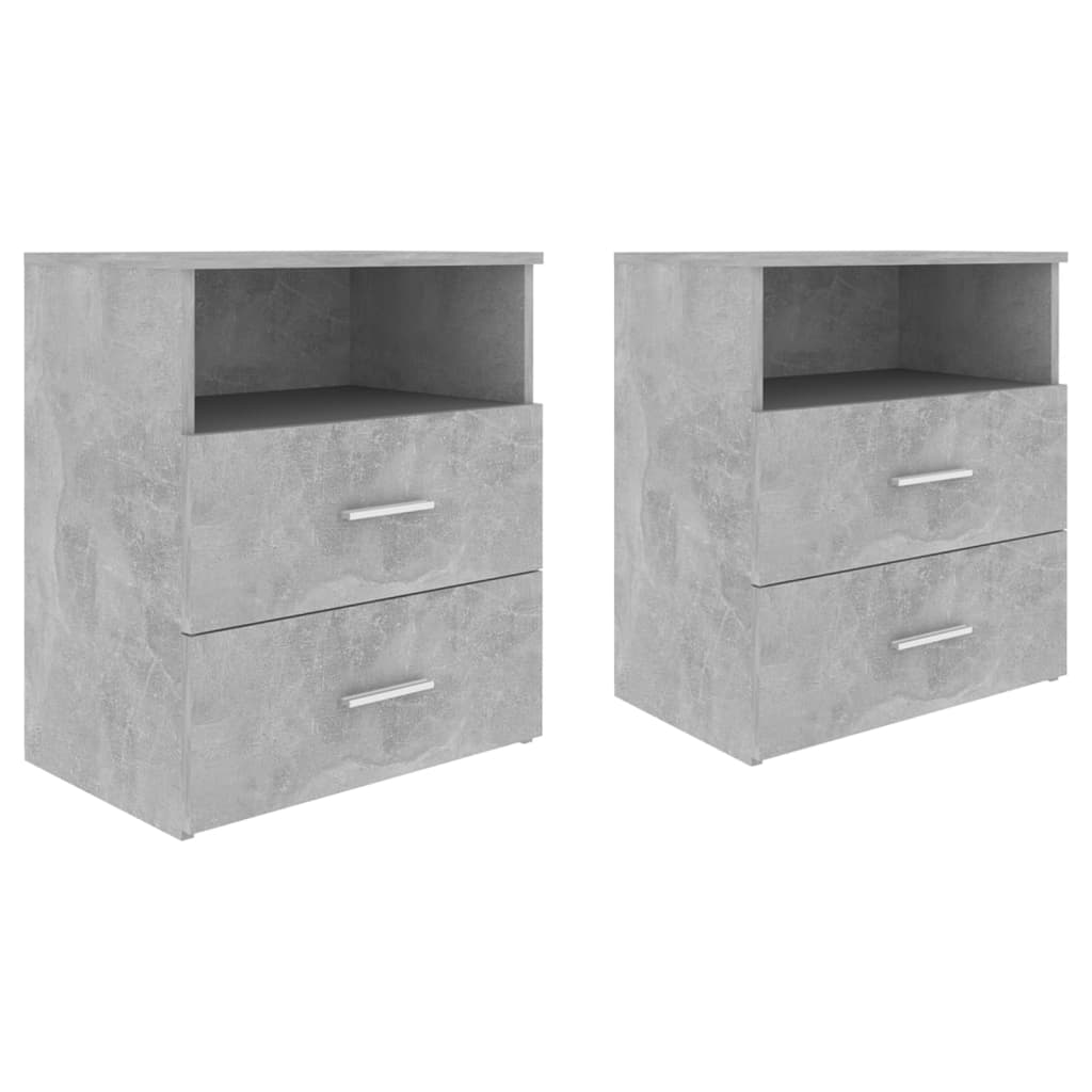 Tables de chevet 2 pcs Gris béton 50x32x60 cm - XIOS