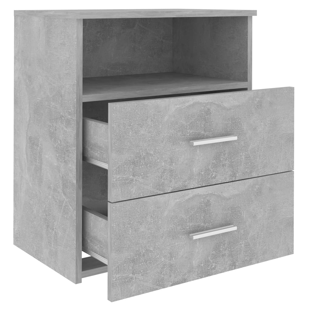 Tables de chevet 2 pcs Gris béton 50x32x60 cm - XIOS