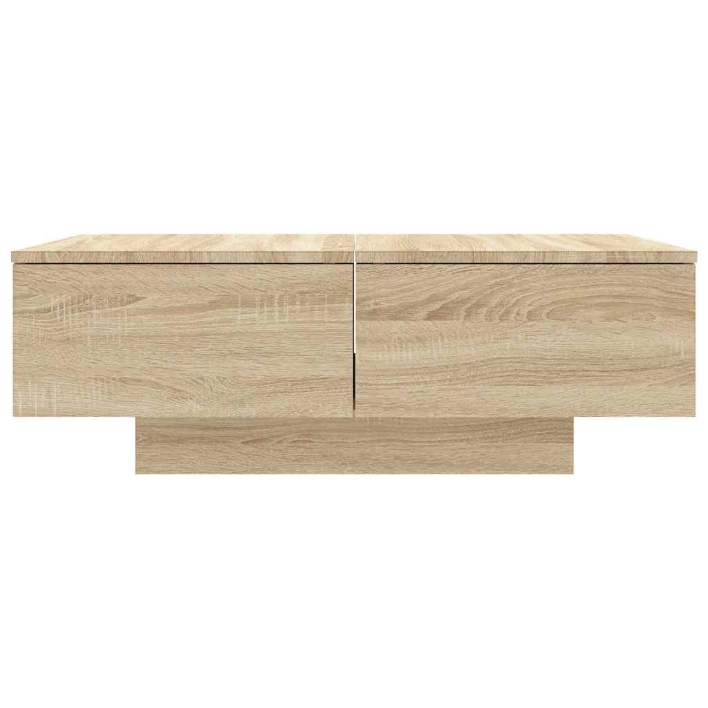 Table basse chêne sonoma 90x60x31 cm bois d'ingénierie - XIOS