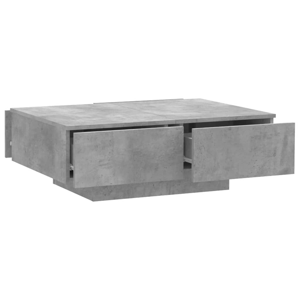 Table basse Gris béton 90x60x31 cm Bois d’ingénierie - XIOS