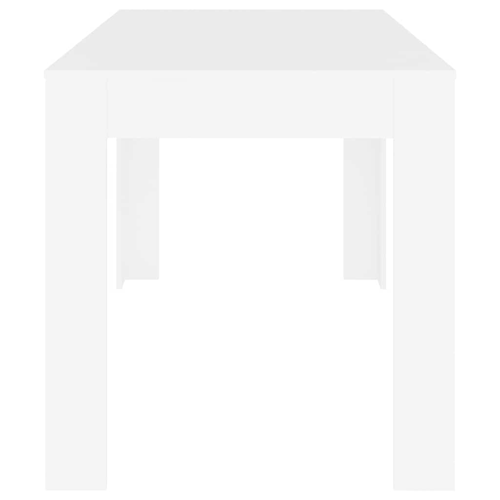 Table à manger Blanc 140x74,5x76 cm Bois d'ingénierie - XIOS