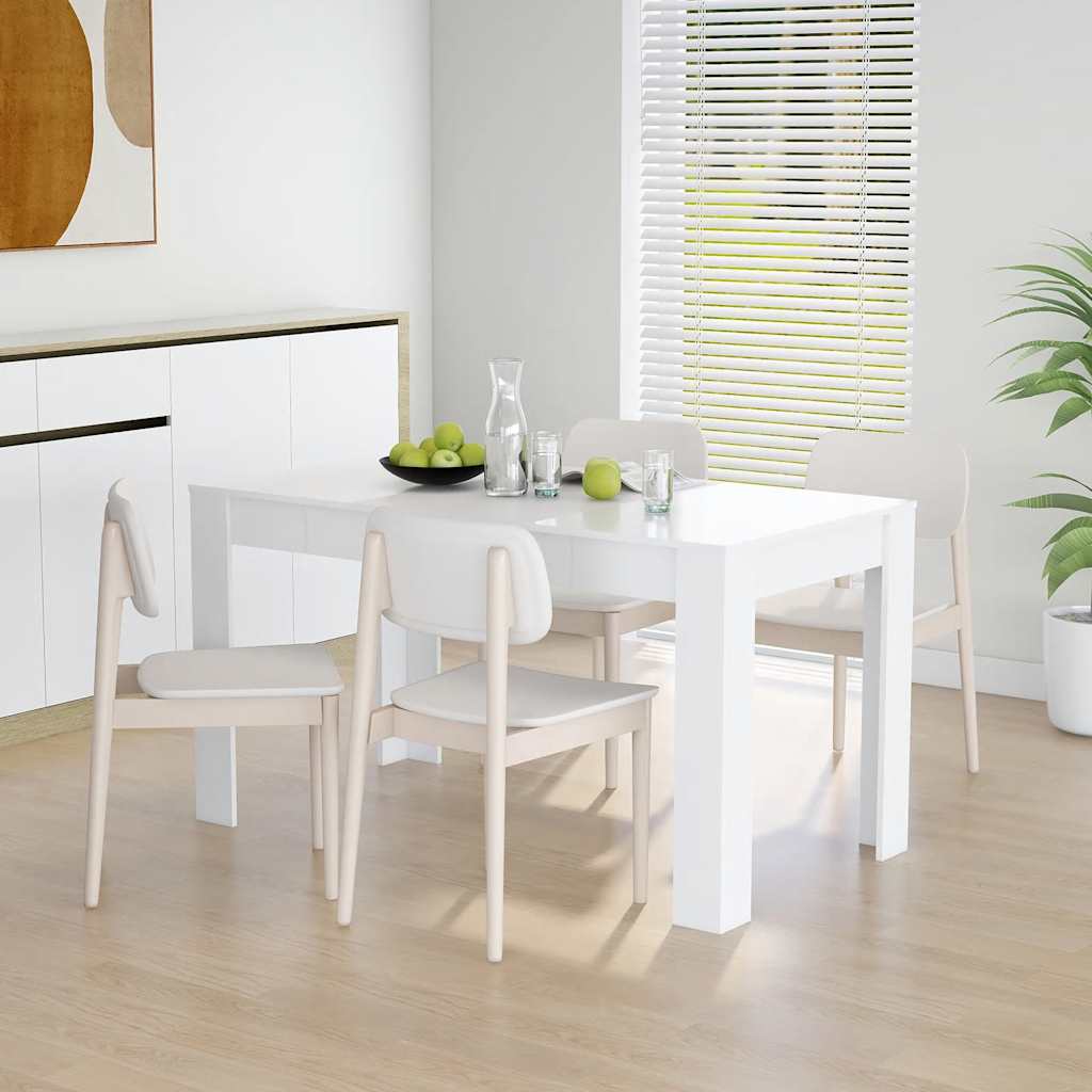 Table à manger Blanc 140x74,5x76 cm Bois d'ingénierie - XIOS