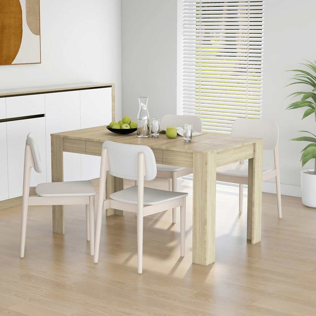 Table à manger Chêne sonoma 140x74,5x76 cm Bois d'ingénierie - XIOS