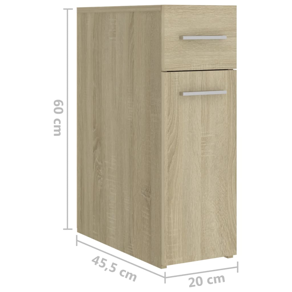 Armoire d'apothicaire Chêne sonoma 20x45,5x60 cm Aggloméré - XIOS