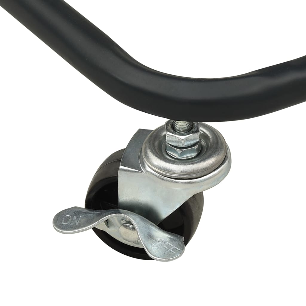 Chariot à 3 niveaux Noir 43x34x79 cm Acier - XIOS