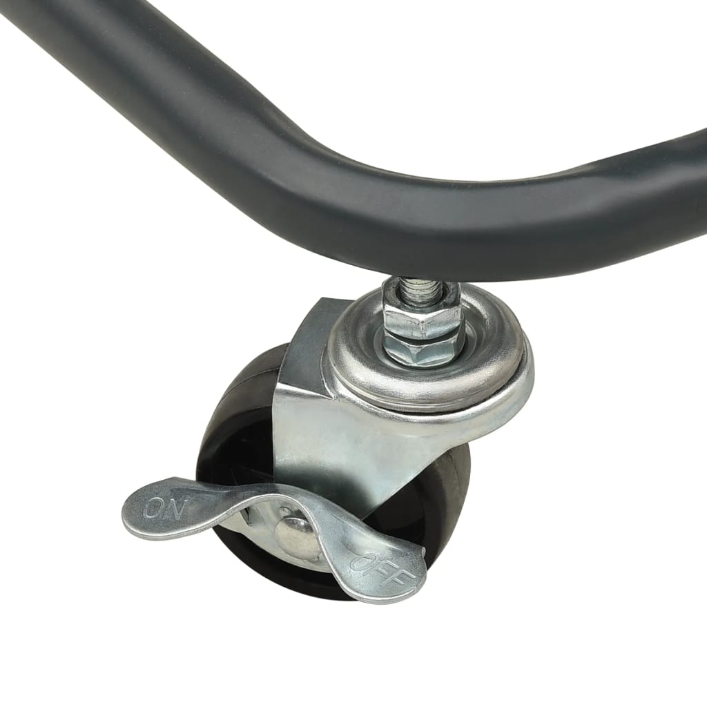 Chariot à 3 niveaux Anthracite 43x34x79 cm Acier - XIOS