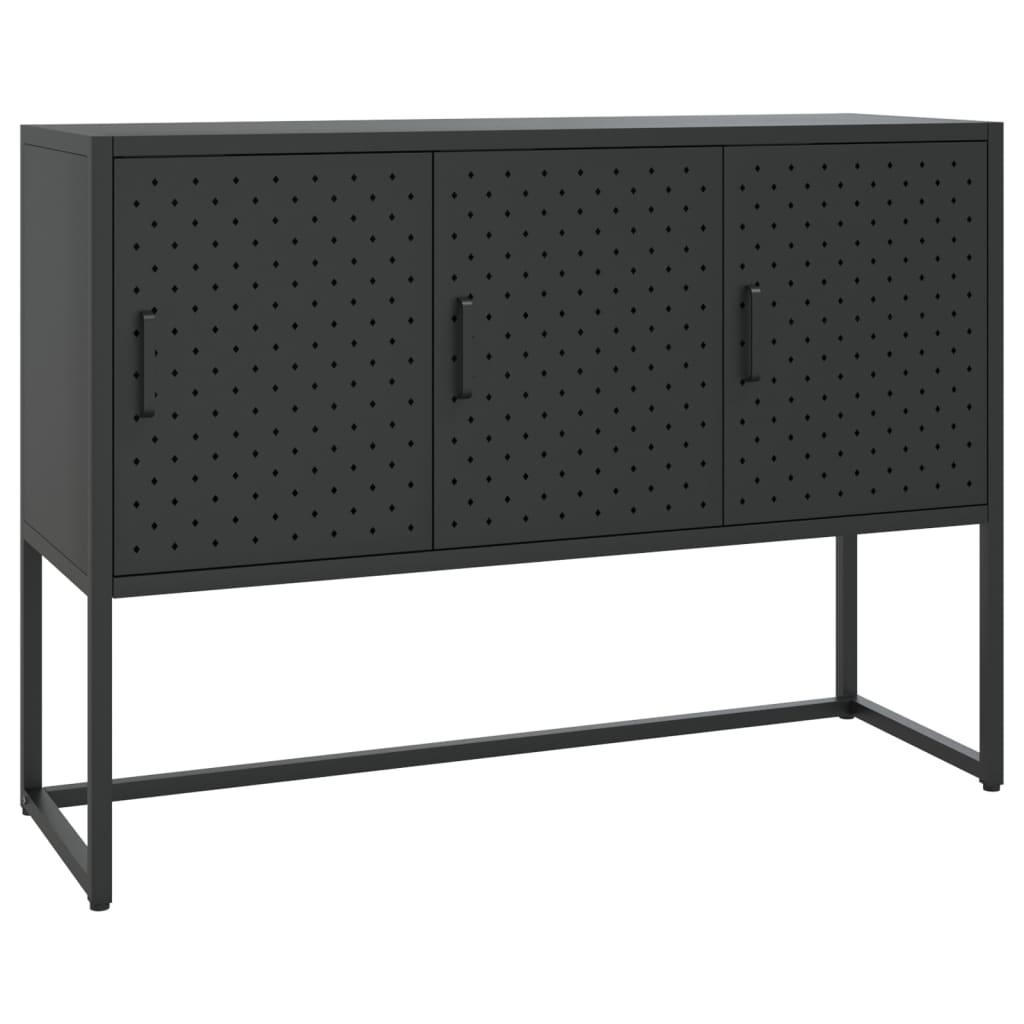 Buffet Noir 105x35x75 cm Acier