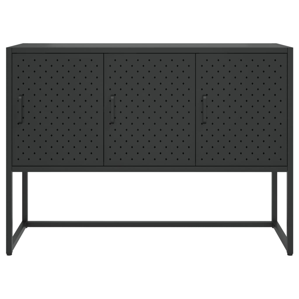 Buffet Noir 105x35x75 cm Acier