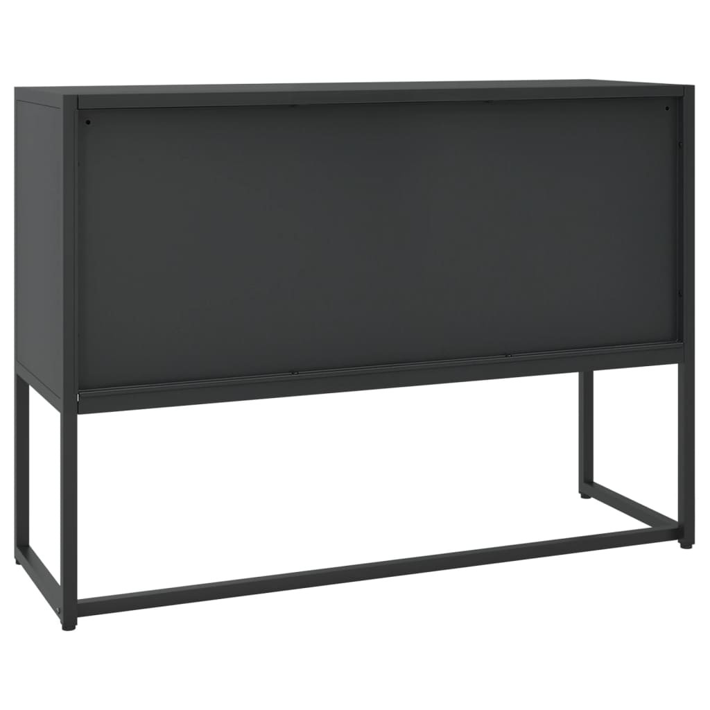 Buffet Noir 105x35x75 cm Acier