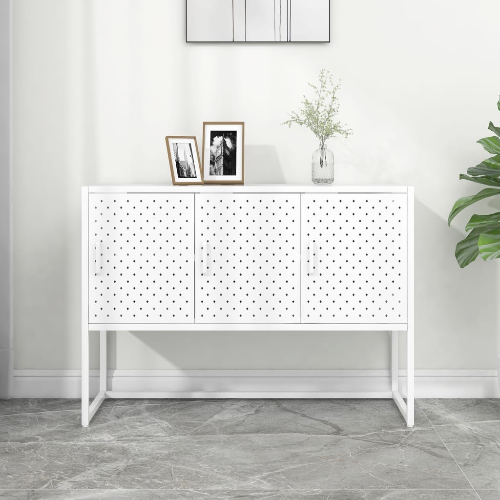 Buffet Blanc 105x35x75 cm Acier - XIOS