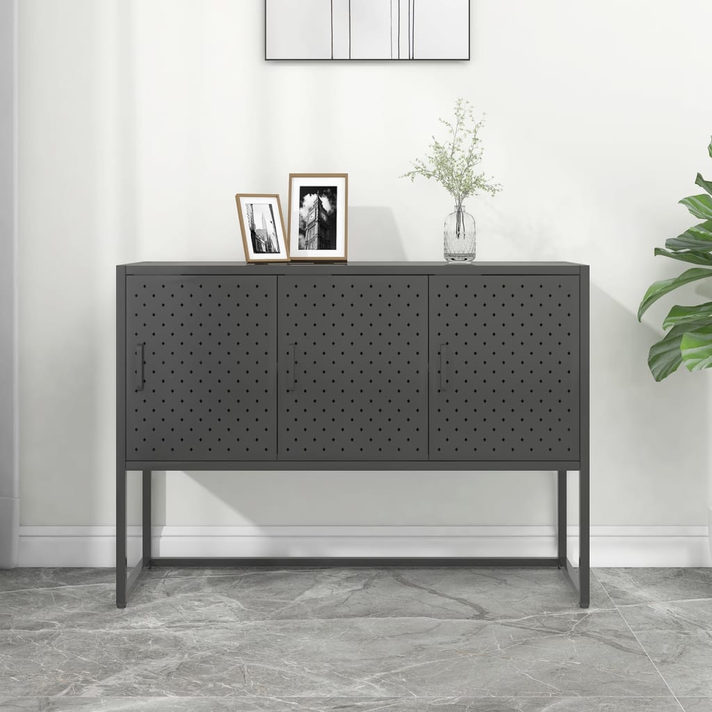 Buffet Anthracite 105x35x75 cm Acier - XIOS
