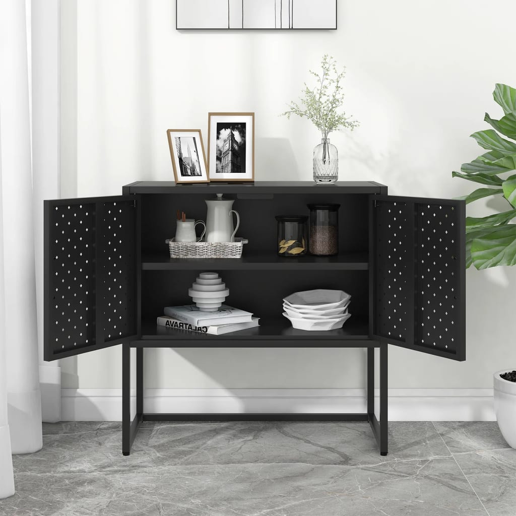 Buffet Noir 75x35x75 cm Acier - XIOS