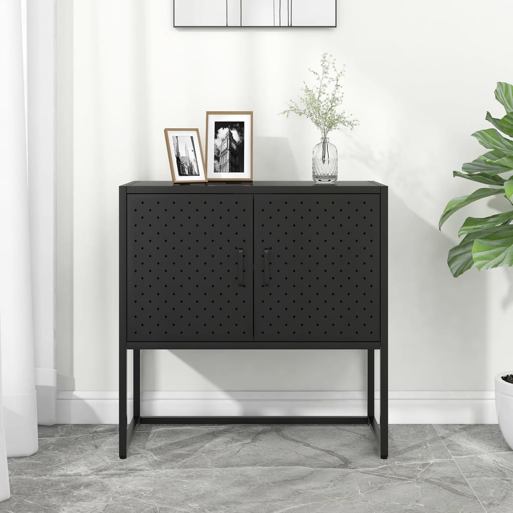 Buffet Noir 75x35x75 cm Acier - XIOS