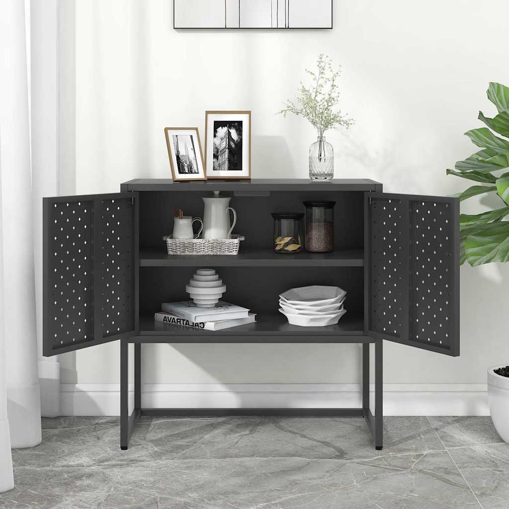 Buffet Anthracite 75x35x75 cm Acier - XIOS