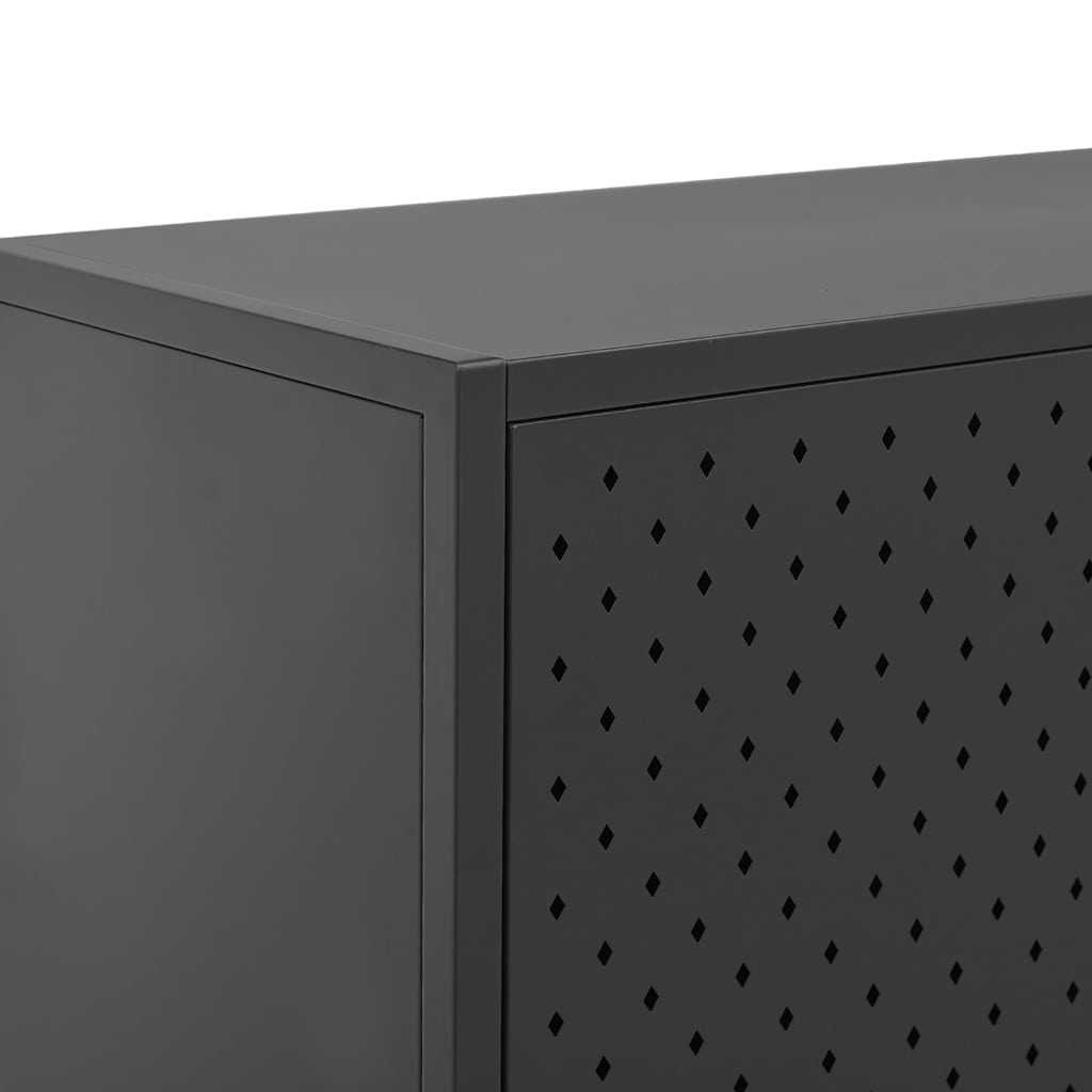 Buffet Anthracite 75x35x75 cm Acier - XIOS