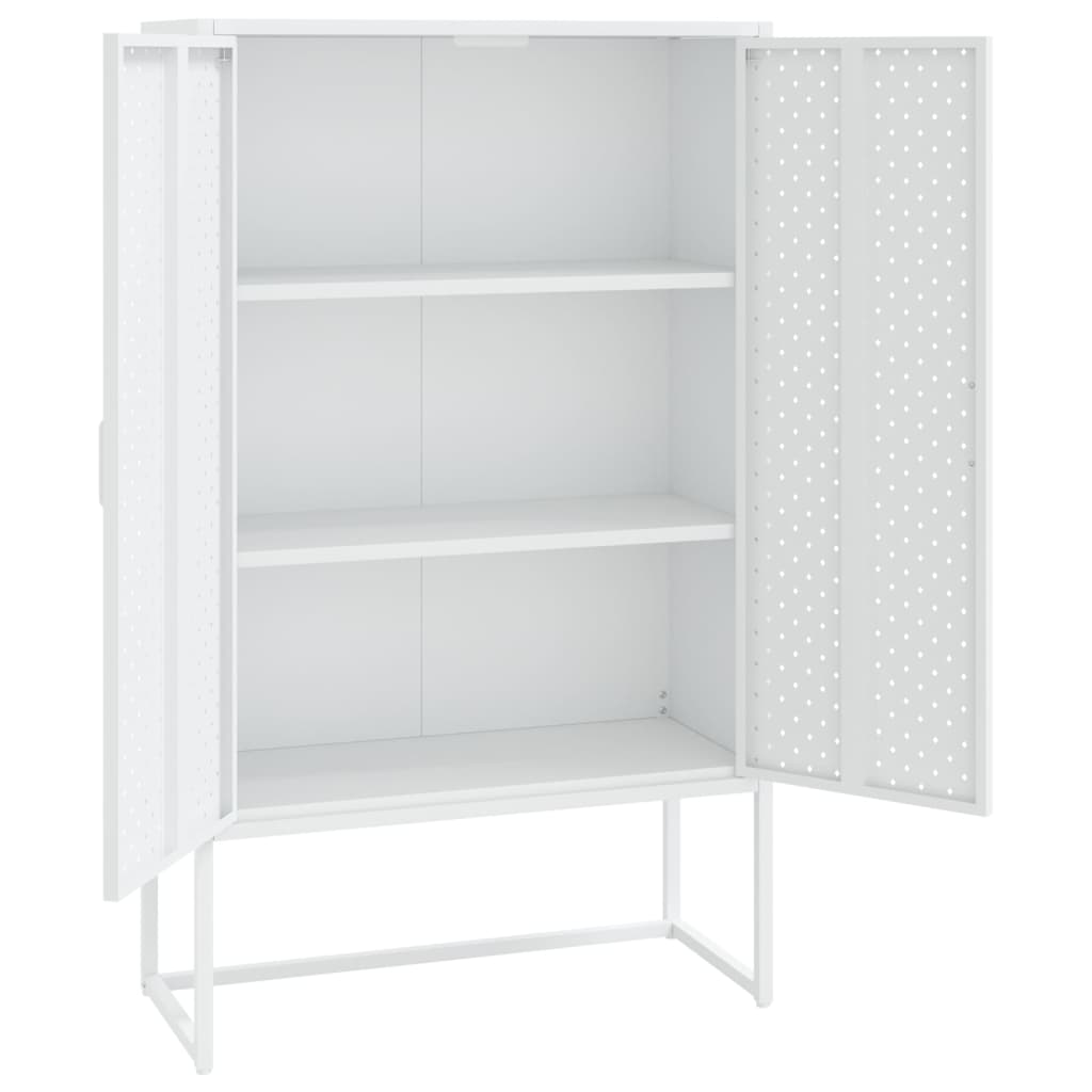 Buffet haut Blanc 80x35x135 cm Acier - XIOS