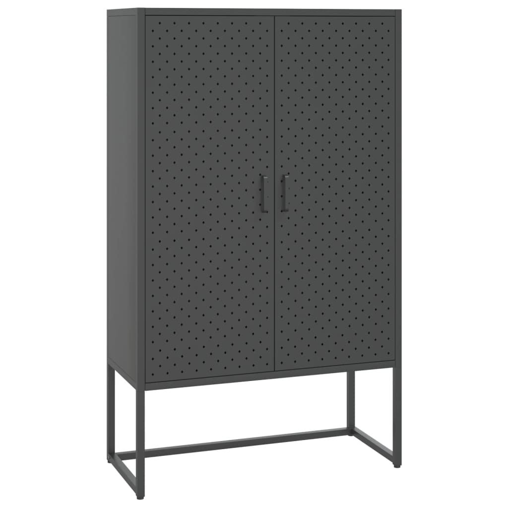 Buffet haut Anthracite 80x35x135 cm Acier - XIOS