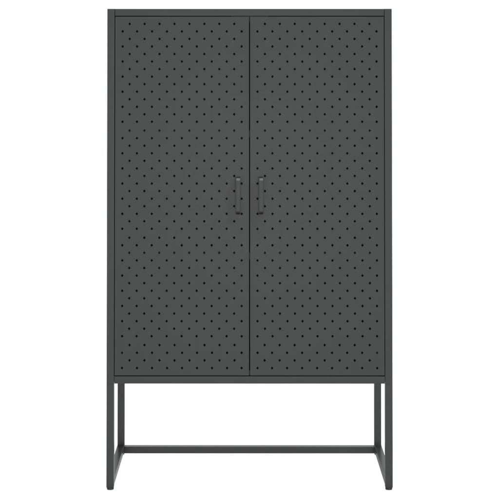 Buffet haut Anthracite 80x35x135 cm Acier - XIOS