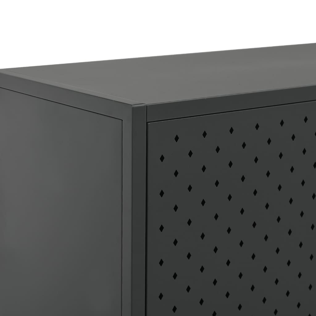 Buffet haut Anthracite 80x35x135 cm Acier - XIOS