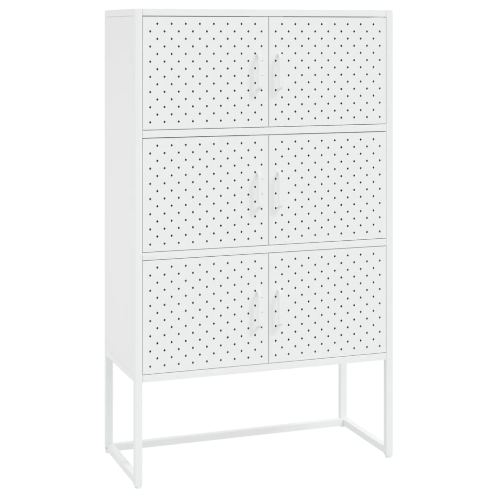Buffet haut Blanc 80x35x135 cm Acier
