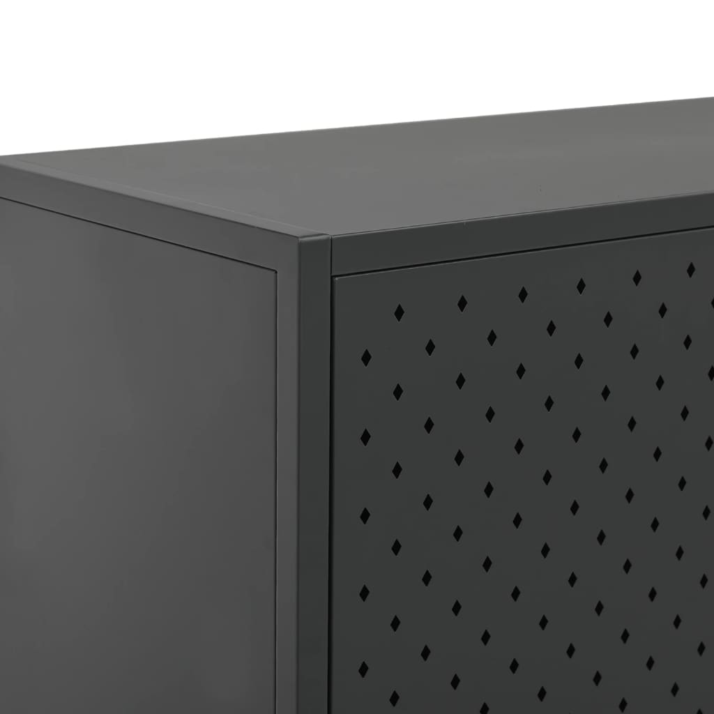 Buffet haut Anthracite 80x35x135 cm Acier - XIOS
