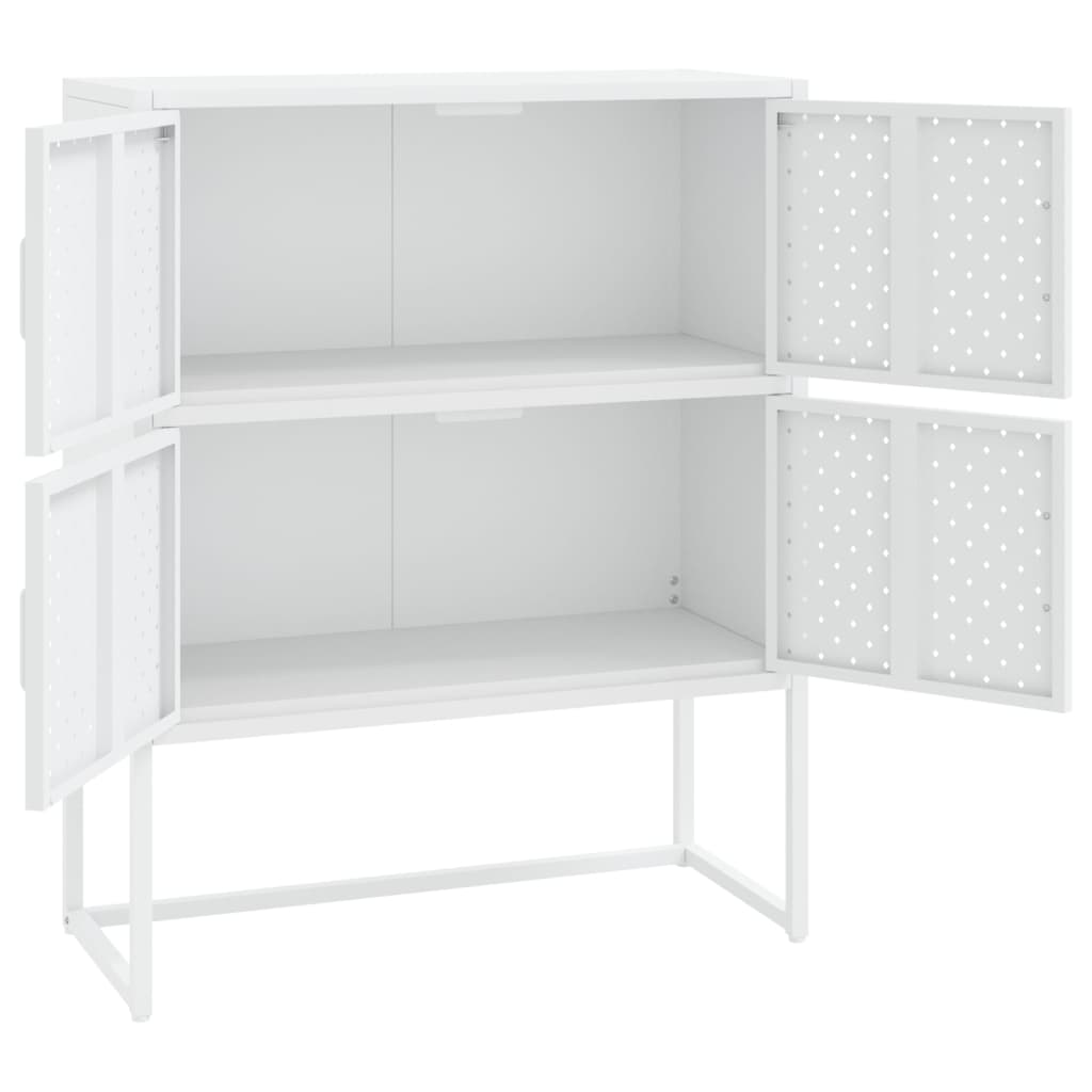 Buffet haut Blanc 80x35x100 cm Acier - XIOS
