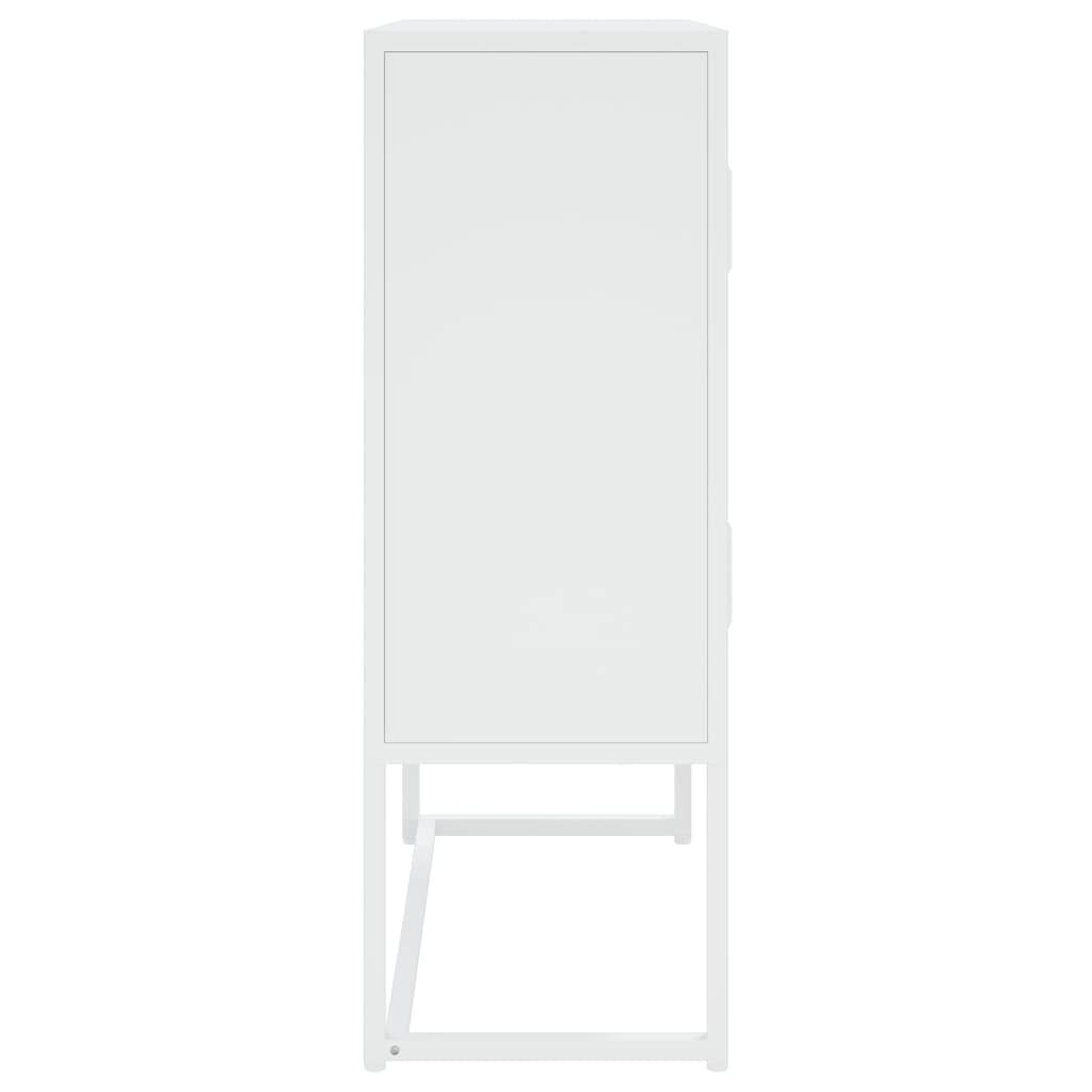 Buffet haut Blanc 80x35x100 cm Acier - XIOS
