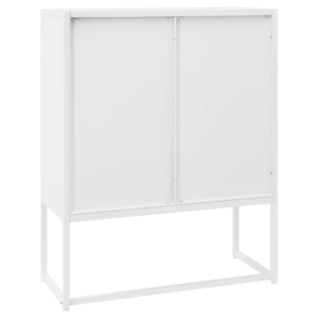 Buffet haut Blanc 80x35x100 cm Acier - XIOS