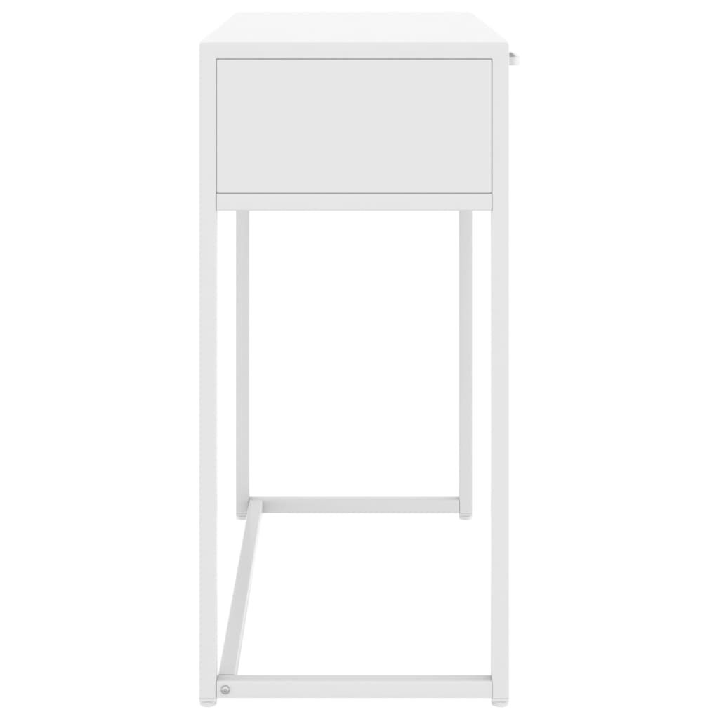 Table console Blanc 72x35x75 cm Acier
