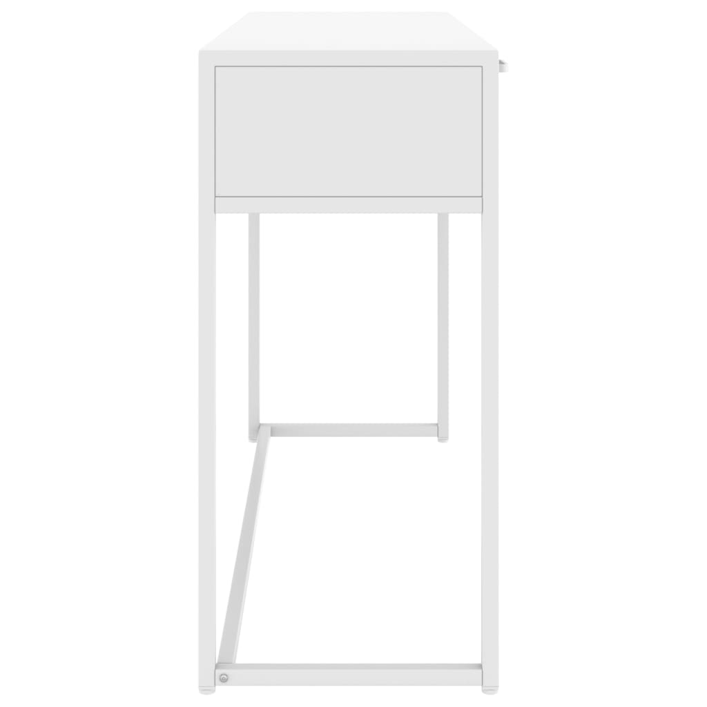 Table console Blanc 106x35x75 cm Acier