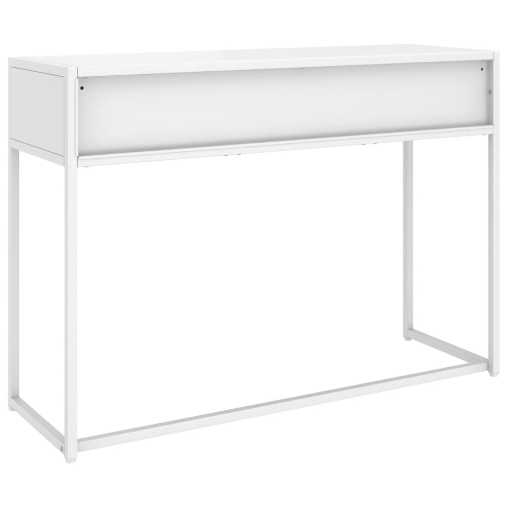 Table console Blanc 106x35x75 cm Acier