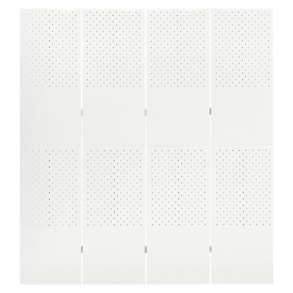 Cloison de séparation 4 panneaux Blanc 160x180 cm Acier - XIOS