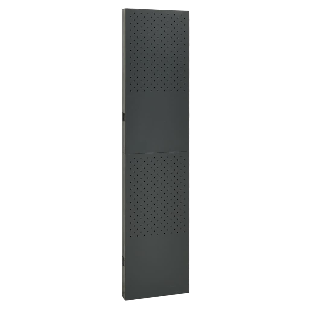 Cloison de séparation 4 panneaux Anthracite 160x180 cm Acier