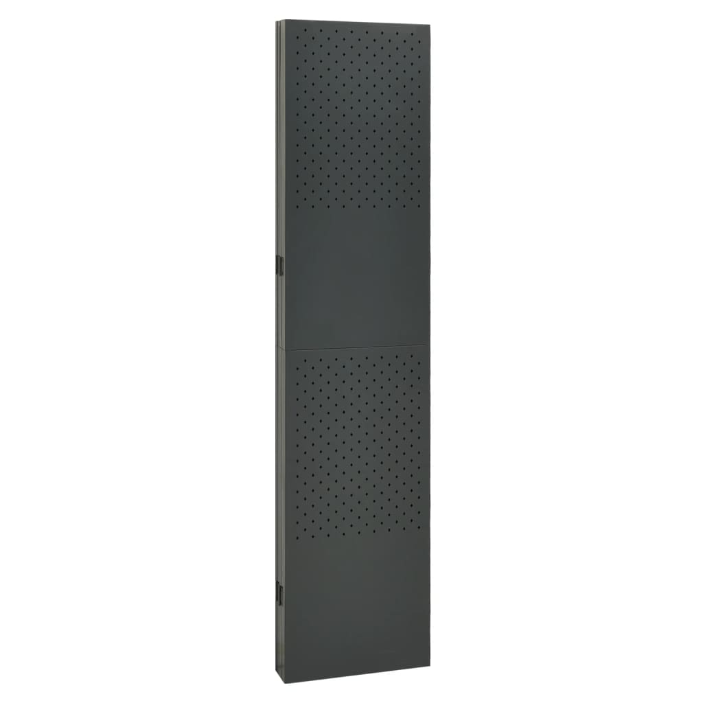 Cloison de séparation 5 panneaux Anthracite 200x180 cm Acier - XIOS