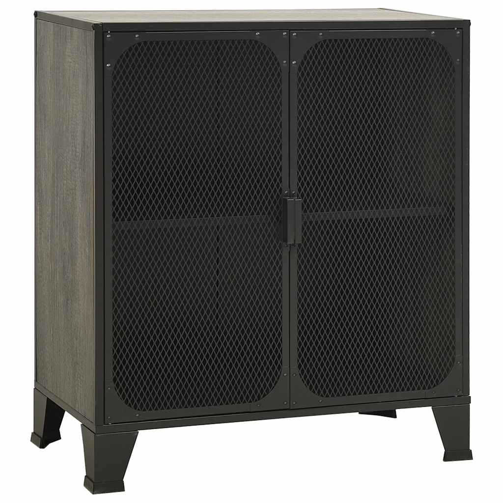 Armoire de rangement Gris 72x36x82 cm Métal et MDF - XIOS
