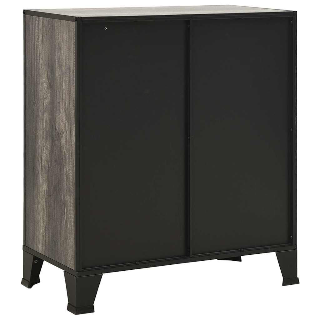 Armoire de rangement Gris 72x36x82 cm Métal et MDF - XIOS