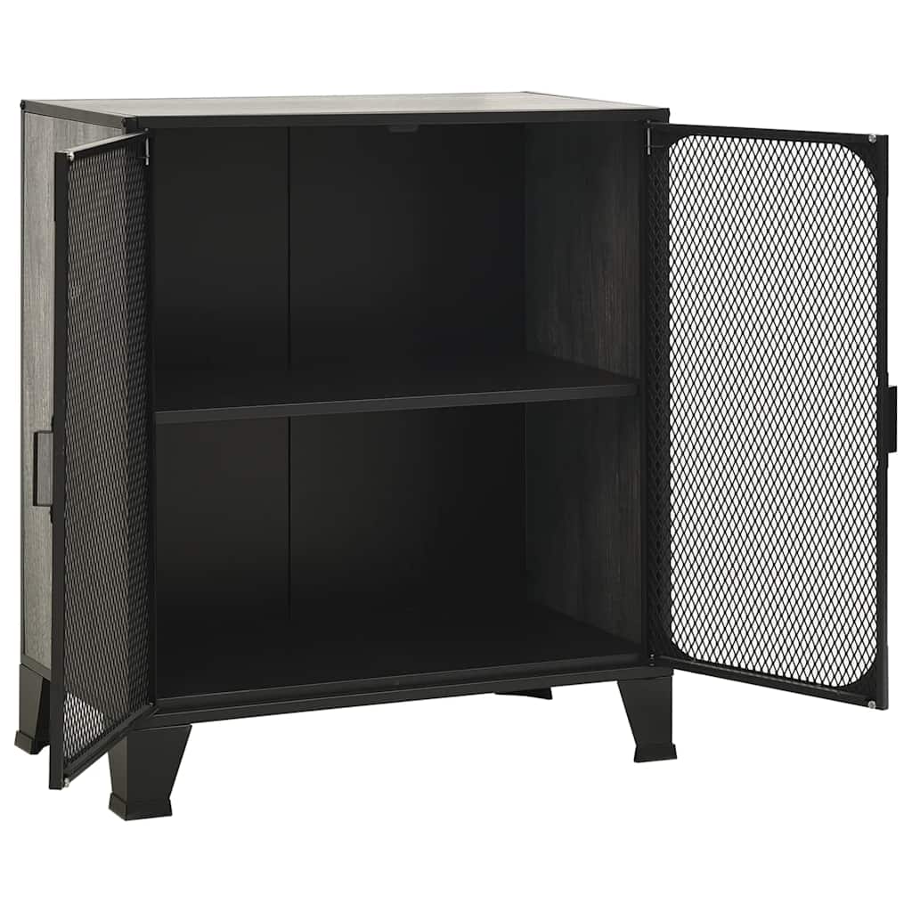 Armoire de rangement Gris 72x36x82 cm Métal et MDF - XIOS