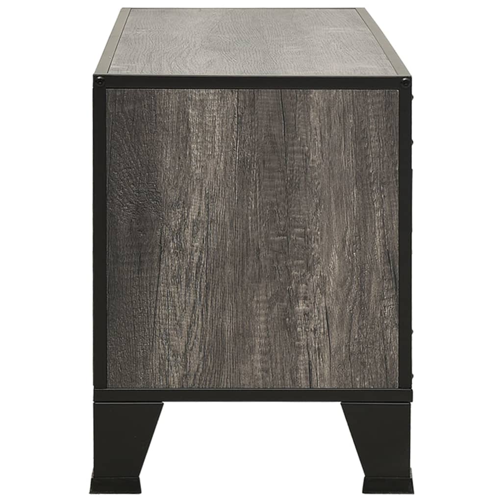 Meuble TV Gris 105x36x47 cm Métal et MDF - XIOS