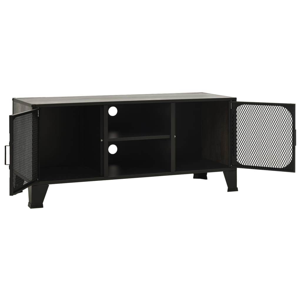 Meuble TV Gris 105x36x47 cm Métal et MDF - XIOS