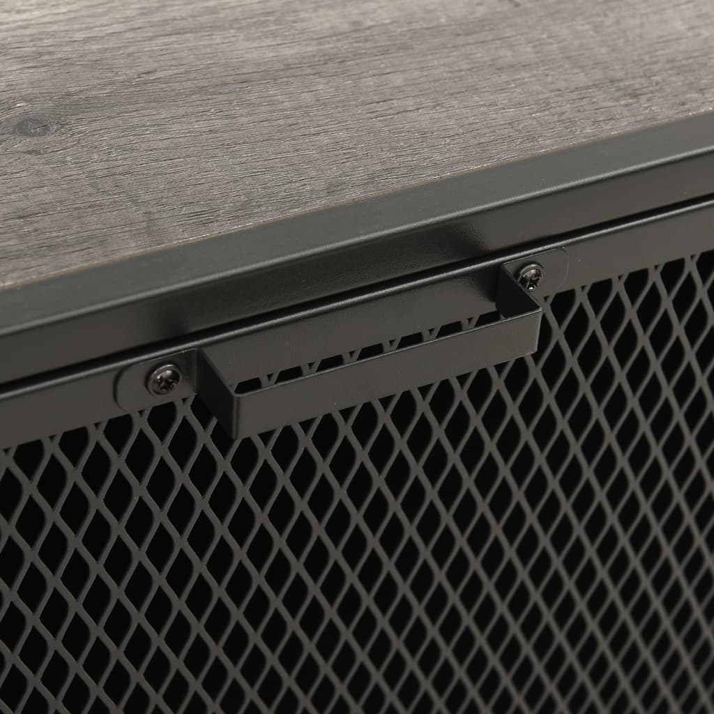 Armoire de rangement Gris 72x36x82 cm Métal et MDF - XIOS