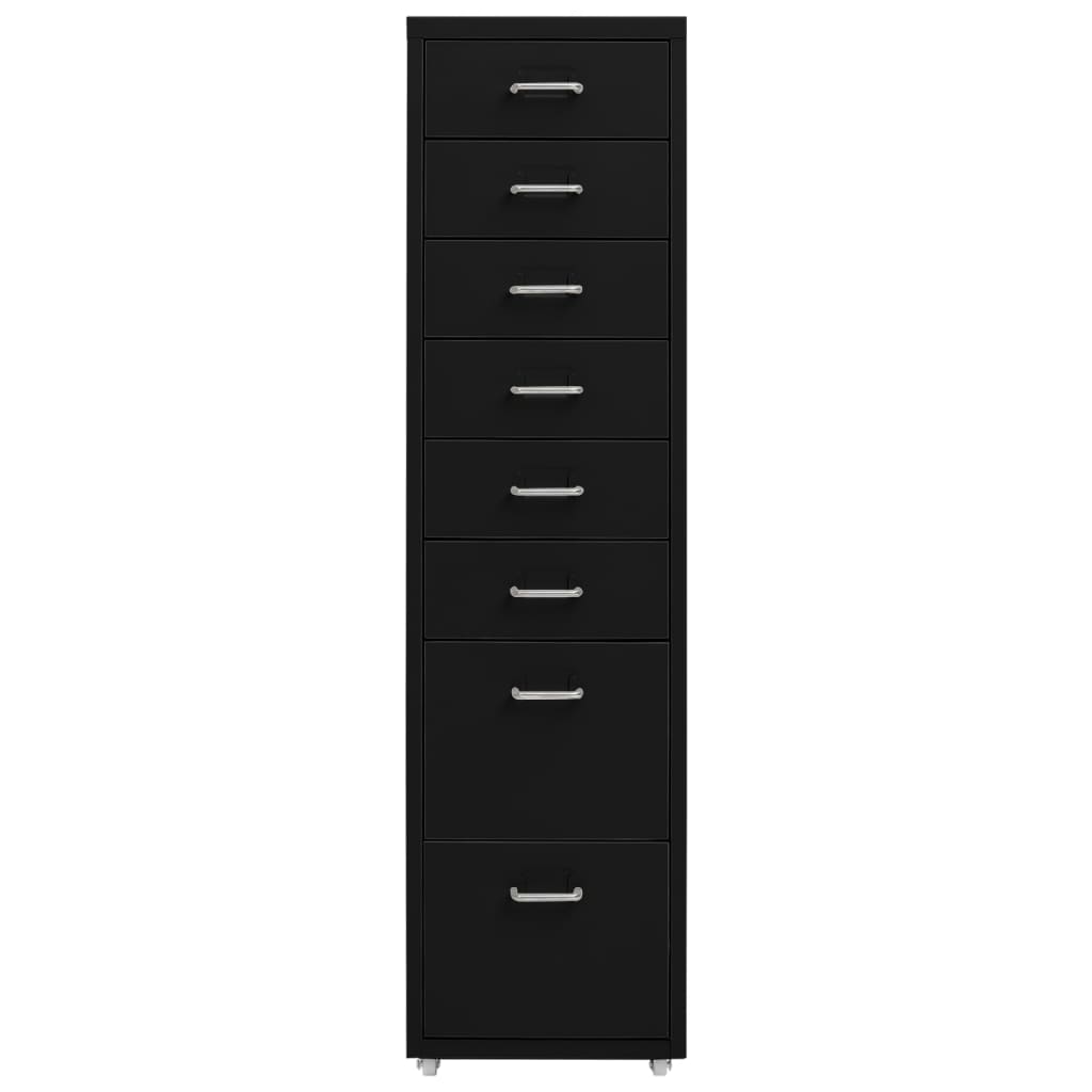 Classeur mobile Noir 28x41x109 cm Métal - XIOS
