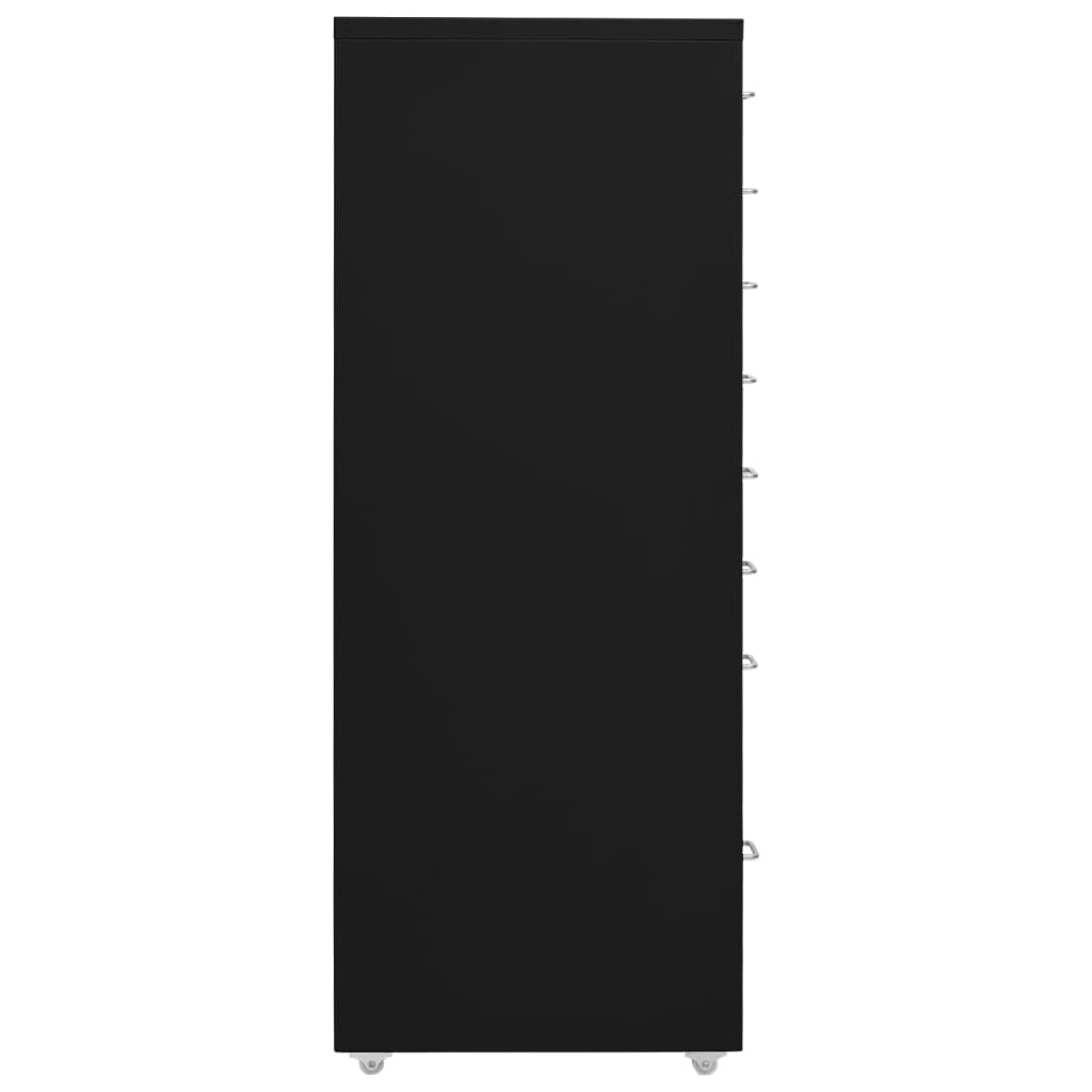 Classeur mobile Noir 28x41x109 cm Métal - XIOS