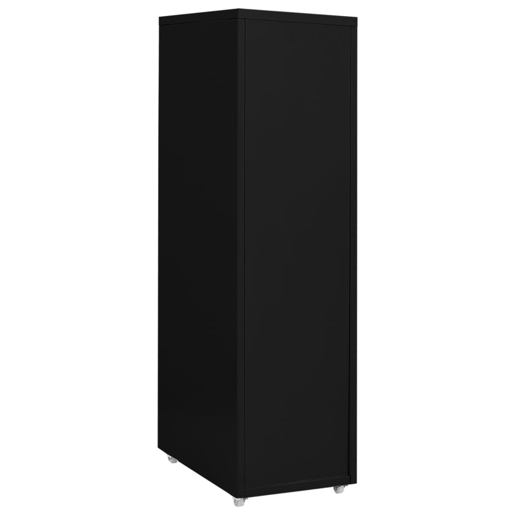 Classeur mobile Noir 28x41x109 cm Métal - XIOS