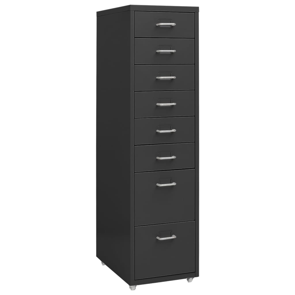 Classeur mobile Anthracite 28x41x109 cm Métal - XIOS