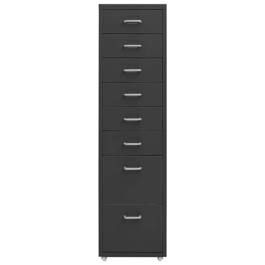 Classeur mobile Anthracite 28x41x109 cm Métal - XIOS