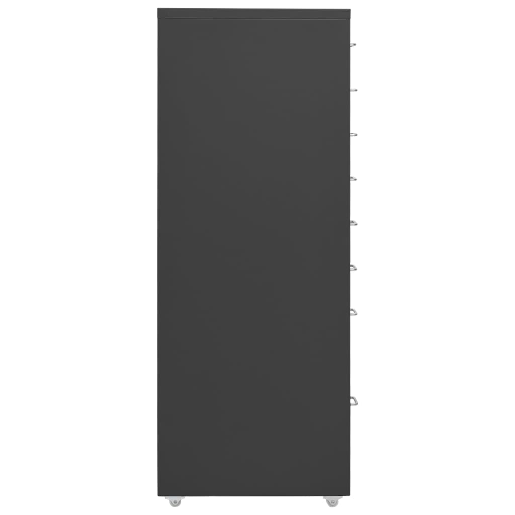 Classeur mobile Anthracite 28x41x109 cm Métal - XIOS