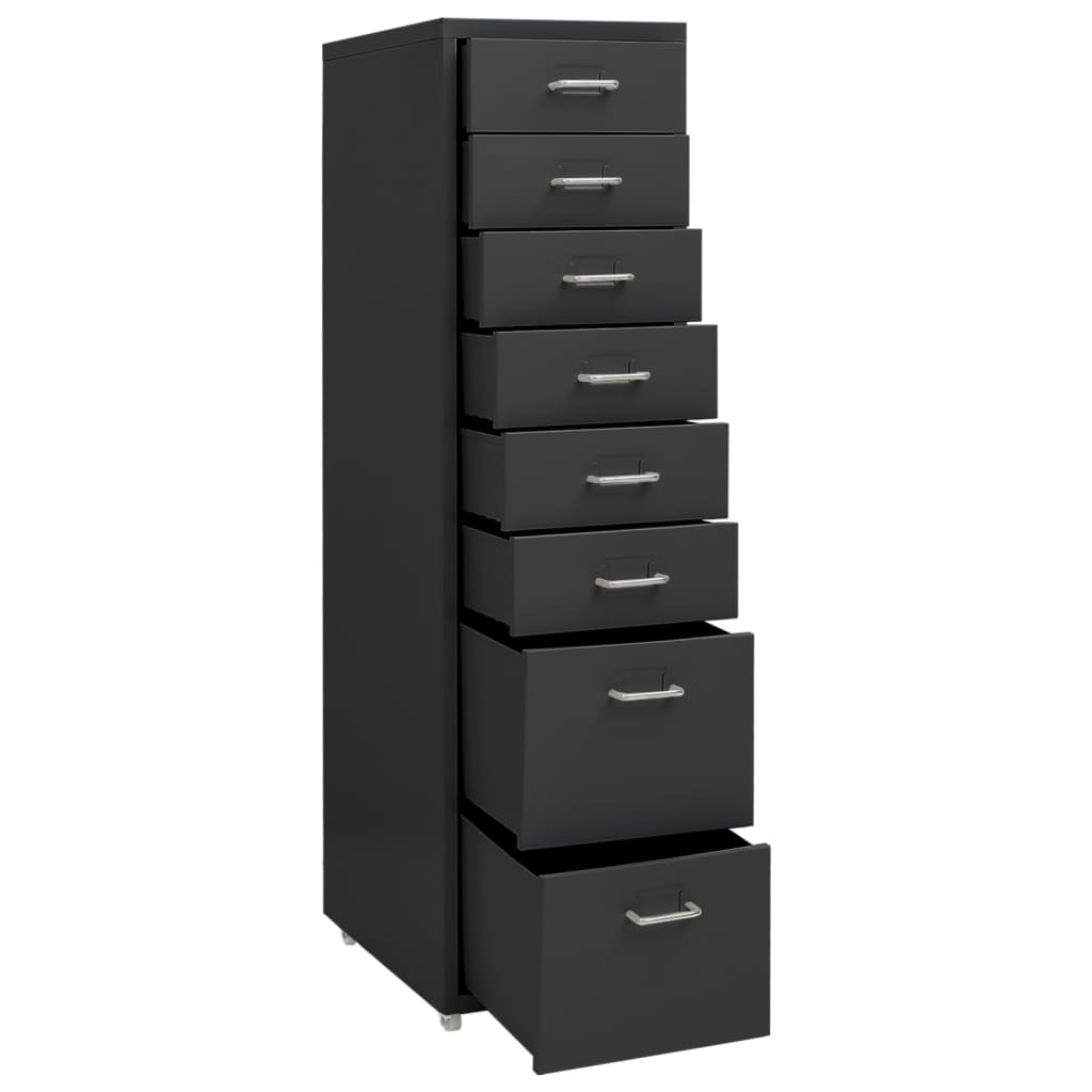 Classeur mobile Anthracite 28x41x109 cm Métal - XIOS